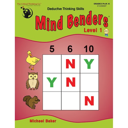 The Critical Thinking Co Mind Benders Level 1, Grades PreK-K 01328BBP